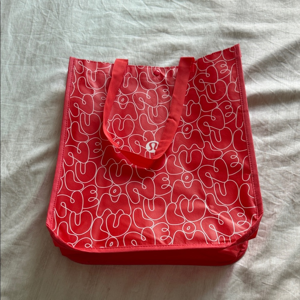 lululemon athletica Vibrant Red Patterned Tote
